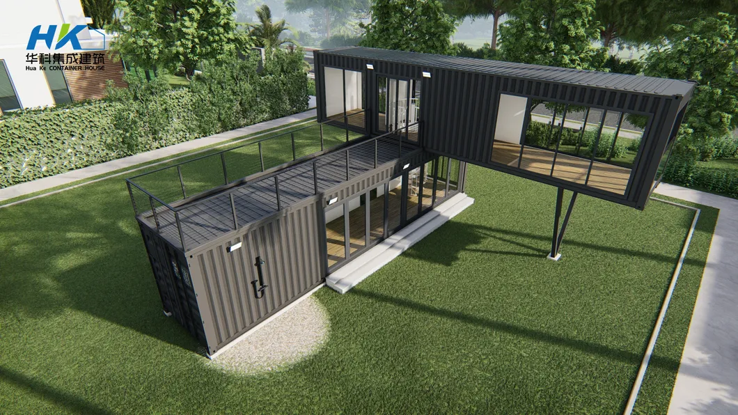 40FT Dos Plantas Lujo Listo Hecho 2-Bedroom Moderno Prefabricado Prefab Modular Envío Vivienda Contenedor Villa Edificio Casa Hogar