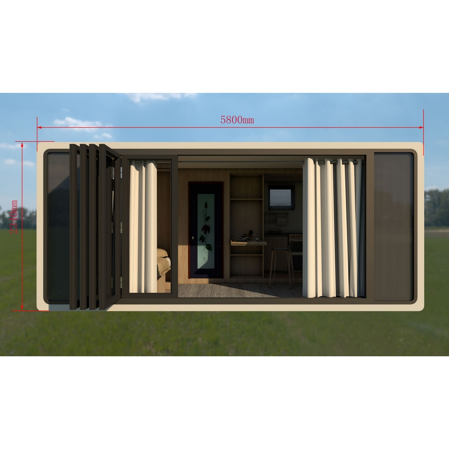 Cabaña de lujo prefabricada de aluminio modular estable para casas de huéspedes