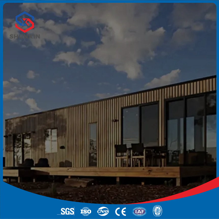 Villa modular de lujo de acero ligero, casa prefabricada móvil
