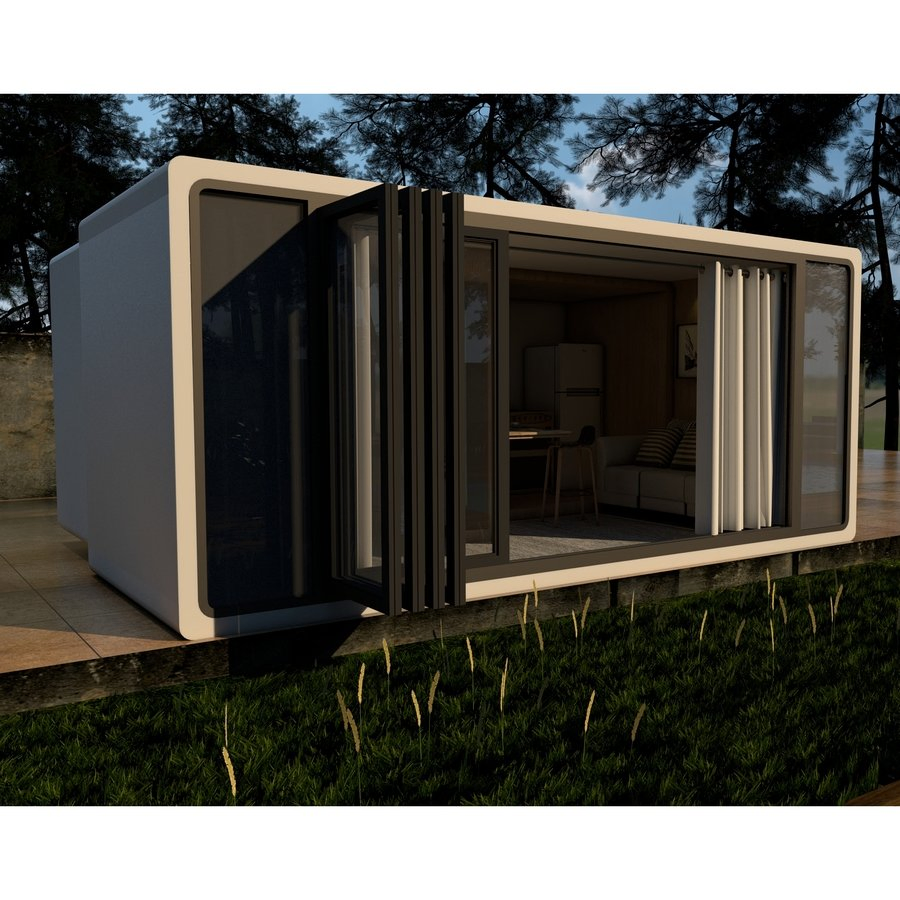 Cabaña de lujo prefabricada de aluminio modular estable para casas de huéspedes