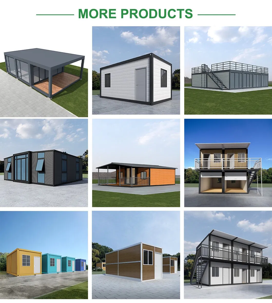 Contenedor Móvil de Lujo Personalizado Pequeño 20FT Oficina Prefabricada Desmontable Cabin de Casa
