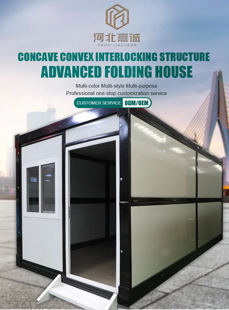Casa Modular Plegable de Lujo con Diseño Corrugado de Alta Gama