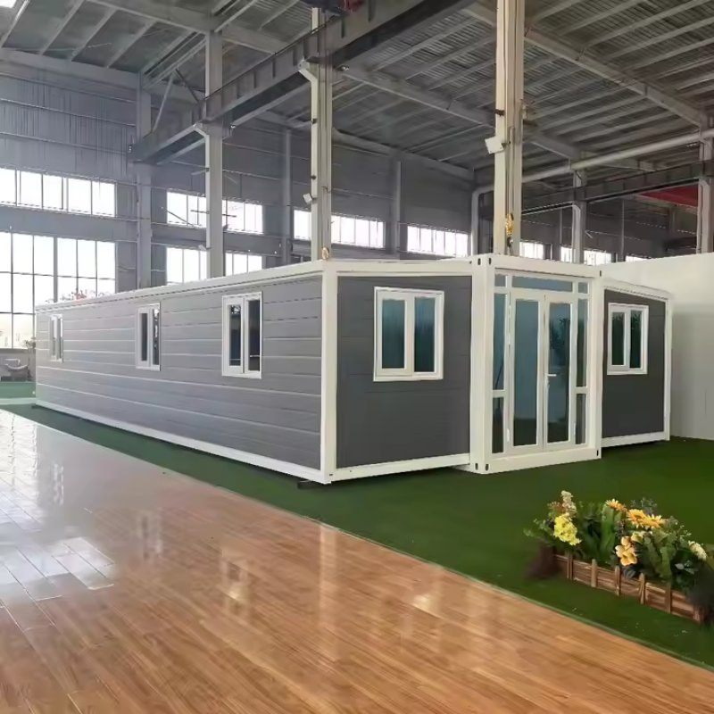 20FT 40FT Casa Modular Prefabricada Expandible Plegable de Lujo y Portátil con 2/3 Dormitorios, Sala de Estar y Baño
