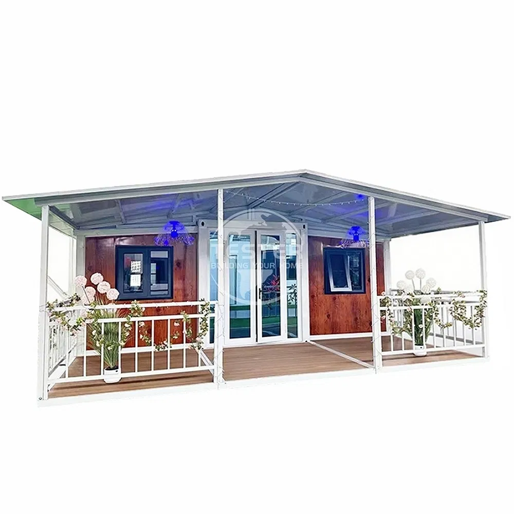 Panel Sándwich de Acabado de Alta Gama 20FT Contenedor Plegable Expandible Tiny Hogar Modular para Sistemas de Almacenamiento en Almacén