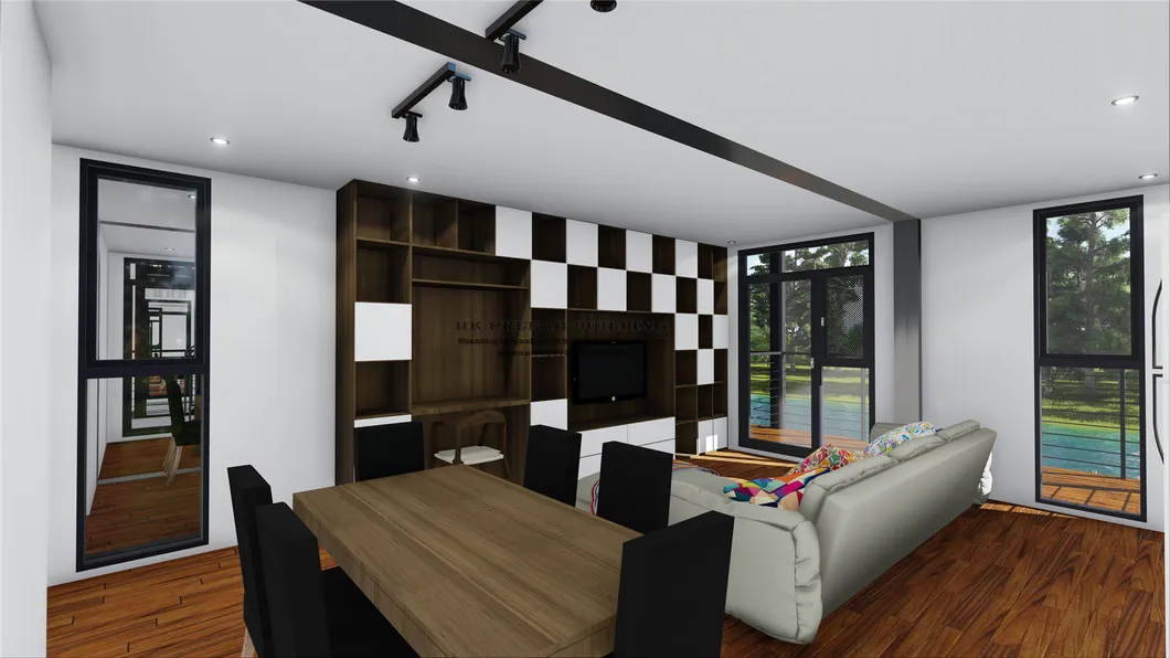 Diseño interior del apartamento contenedor
