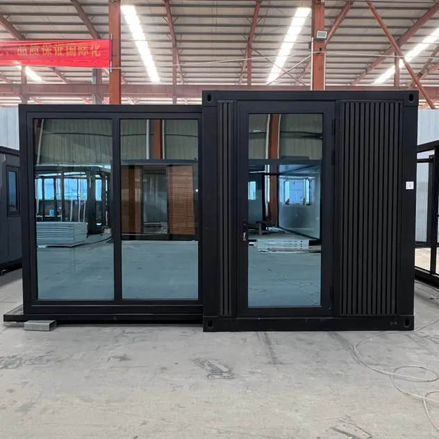 Casa pequeña portátil de lujo prefabricada plegable, contenedor ampliable con deslizamiento