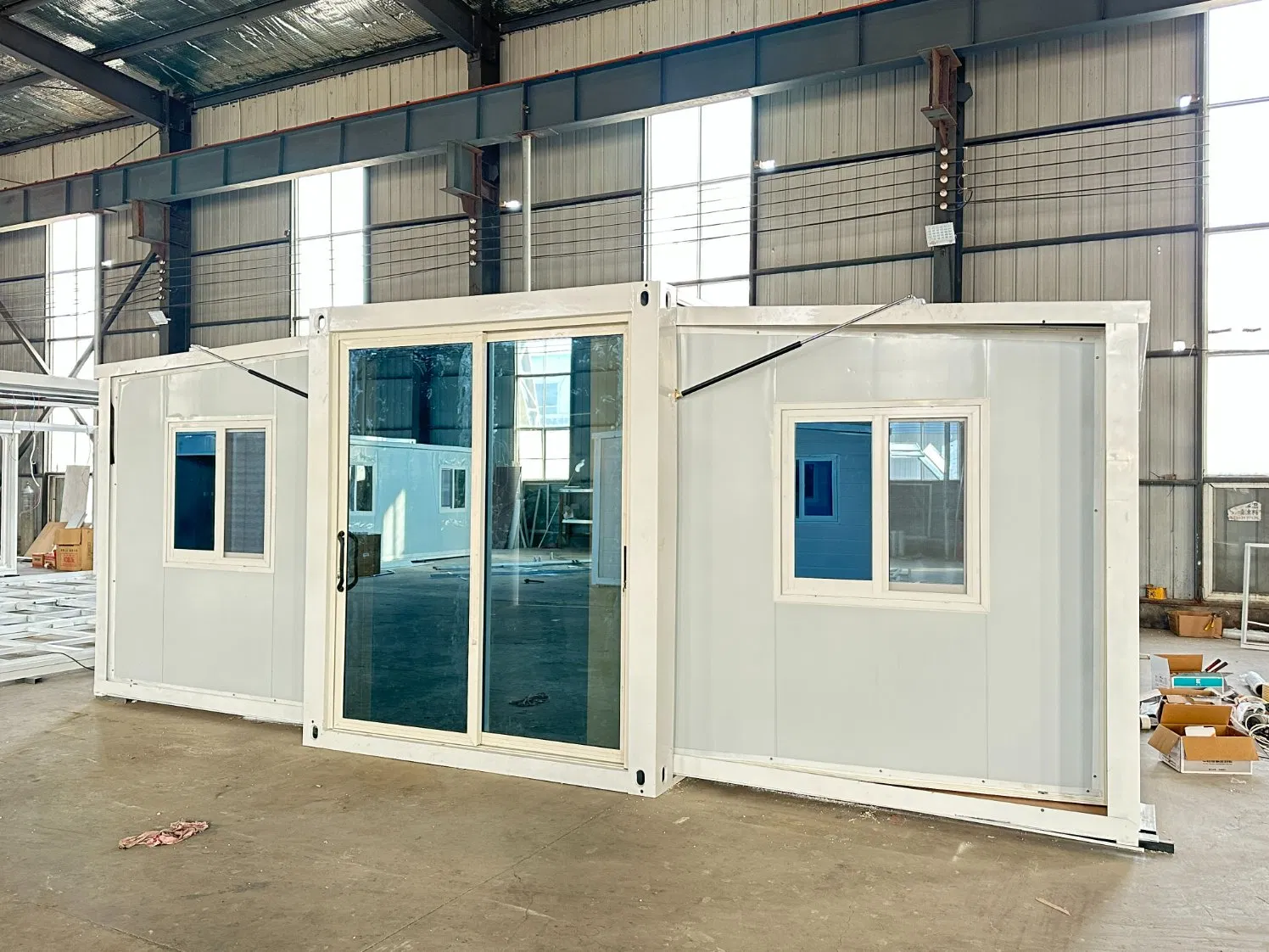 Casa de lujo prefabricada móvil lista para usar, casa contenedor expandible
