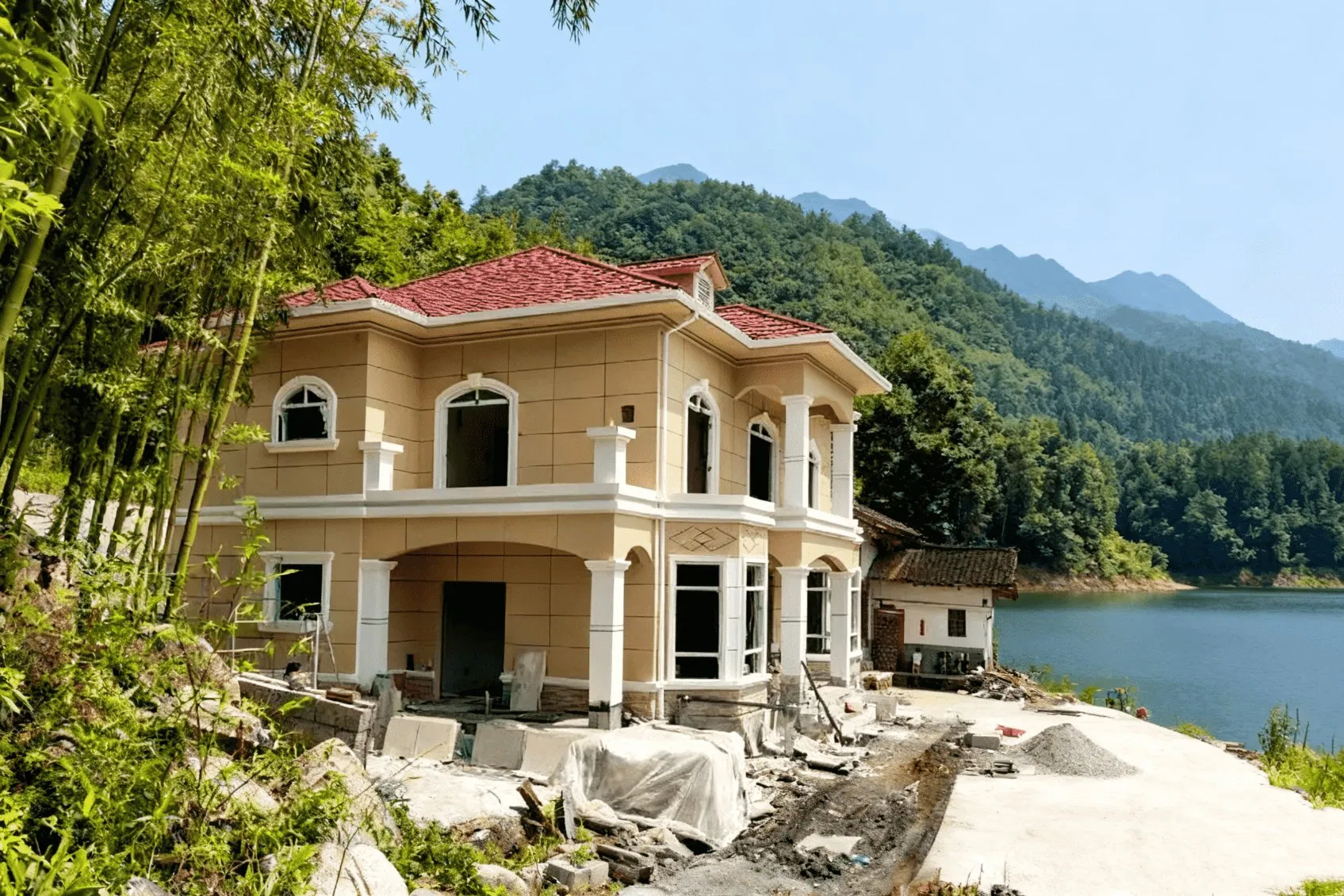 Villas de Estructura de Acero Ligero de Lujo Casa Prefabricada para Residencia de Alto Nivel