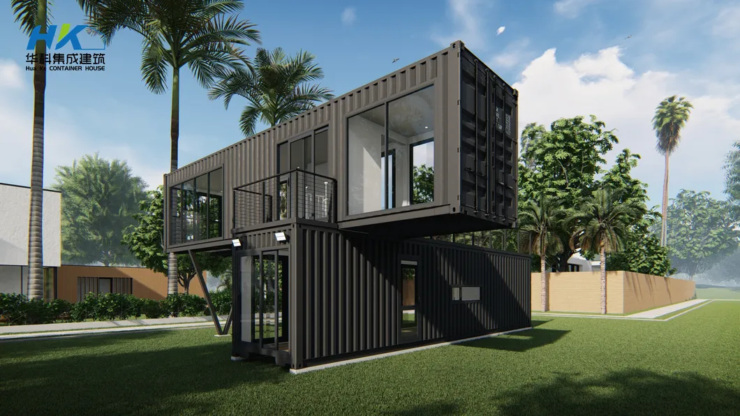 40FT Dos Plantas Lujo Listo Hecho 2-Bedroom Moderno Prefabricado Prefab Modular Envío Vivienda Contenedor Villa Edificio Casa Hogar