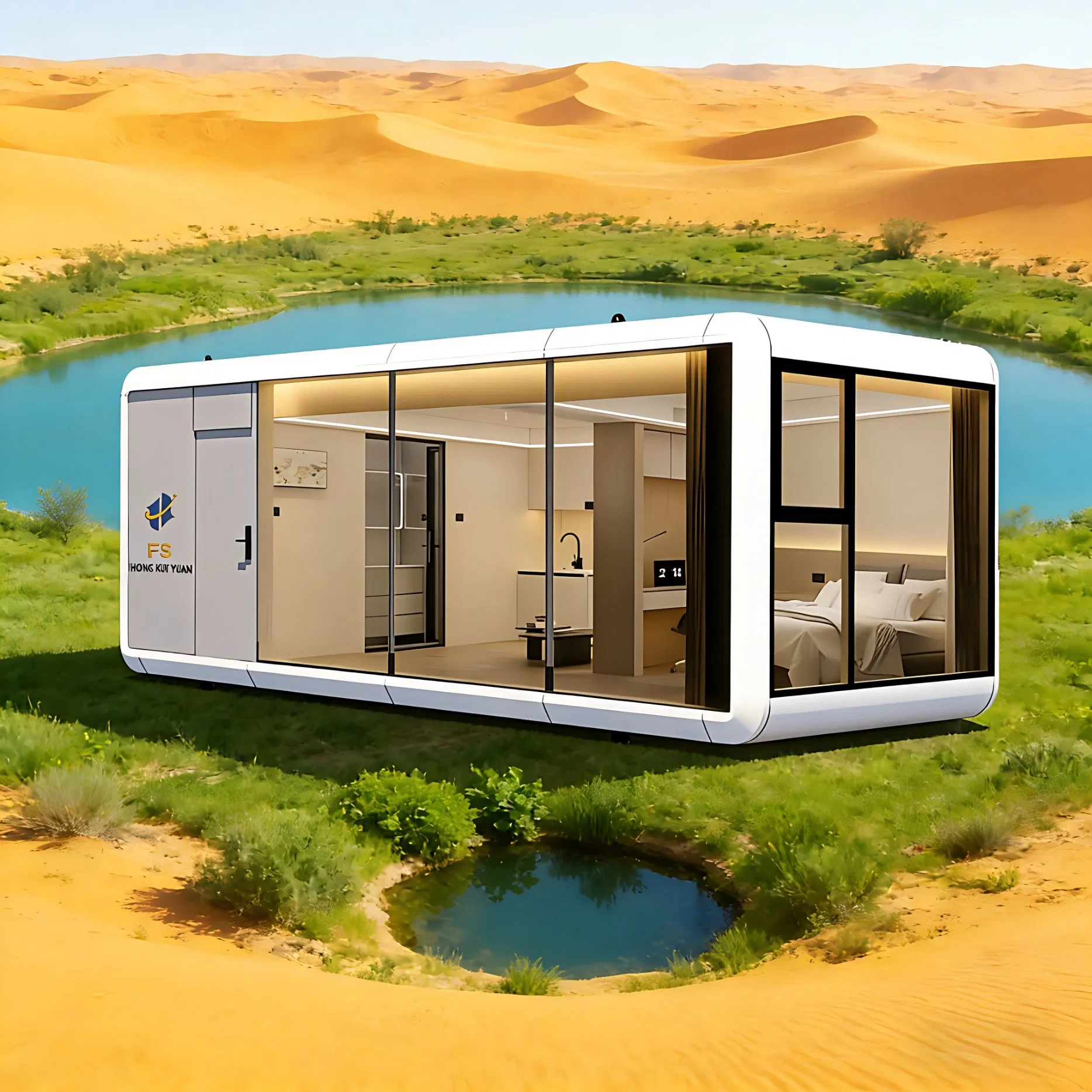 Casa Pequeña Modular de Lujo con Diseño Inteligente para la Vida al Aire Libre
