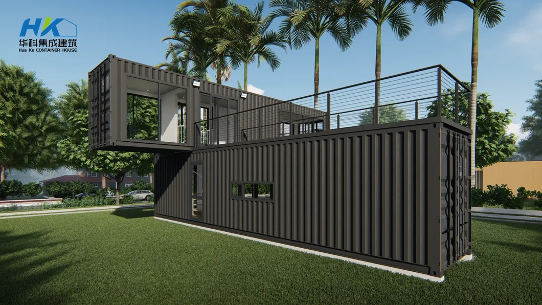 40FT Dos Plantas Lujo Listo Hecho 2-Bedroom Moderno Prefabricado Prefab Modular Envío Vivienda Contenedor Villa Edificio Casa Hogar