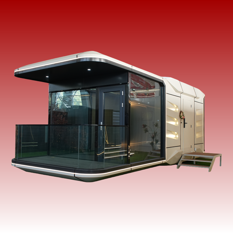 Casa Contenedor Estilosa con Cocina Funcional y Acogedor Baño Modular Prefabricado Espacio Cápsula Moderna Vacaciones Alojamiento Lujo Hotel