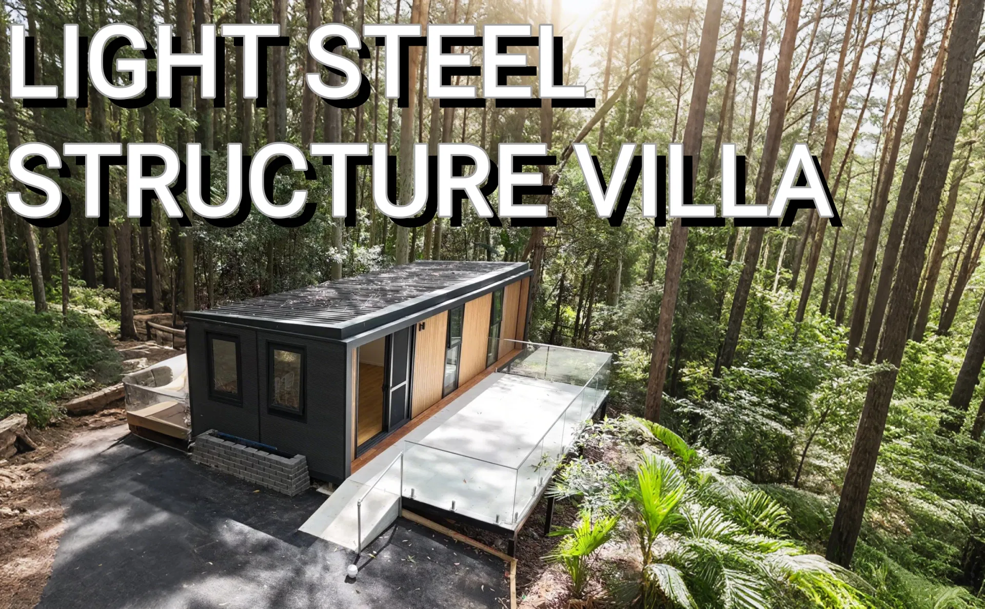 Villas de Estructura de Acero Ligero de Lujo Casa Prefabricada para Residencia de Alto Nivel
