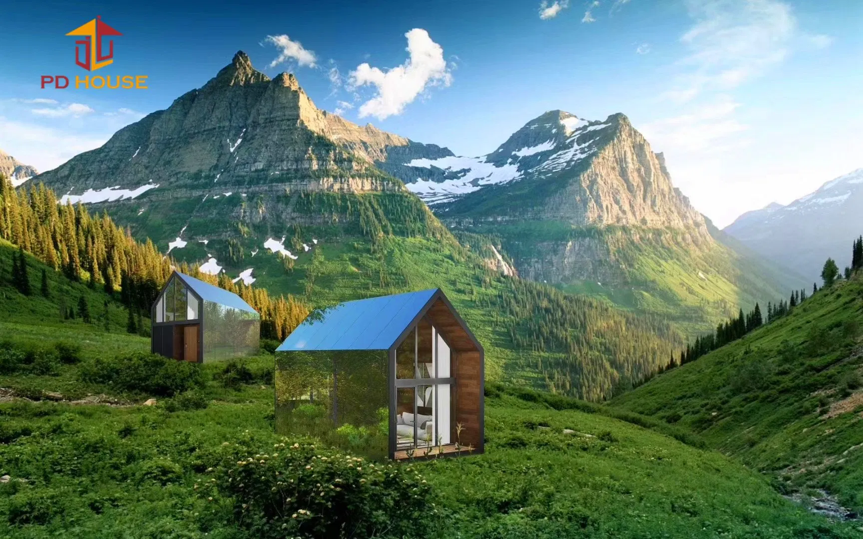Casa modular prefabricada popular portátil de lujo apartamento en Europa