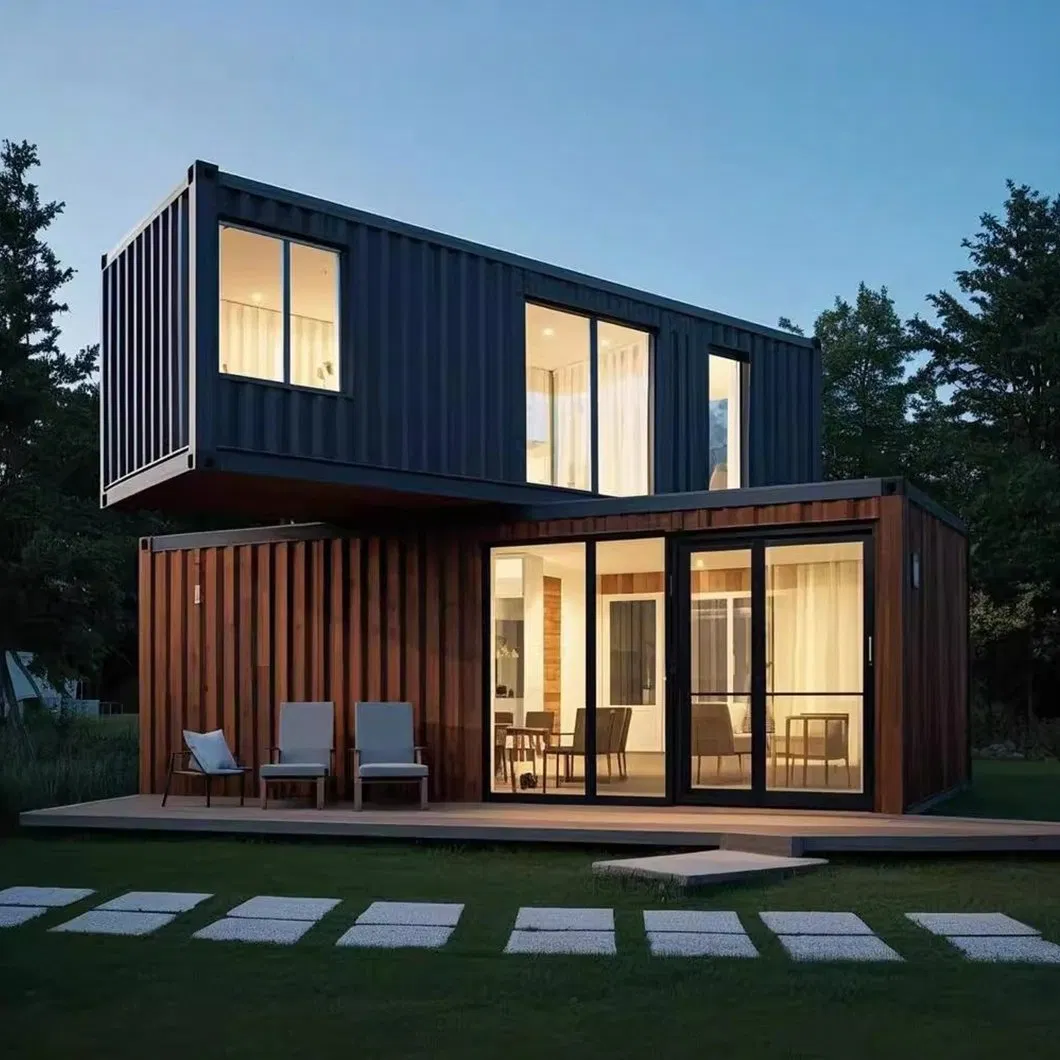 Casa contenedor de lujo modular prefabricada de diseño moderno, villa portátil con estructura de acero y hotel móvil
