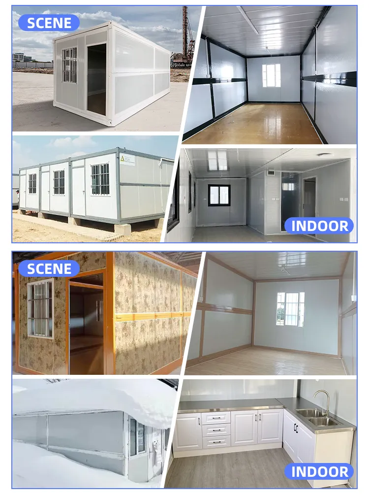 Casa Contenedor Plegable de Lujo Modelo de Villa Pequeña Fabricada a Medida Verde 40FT