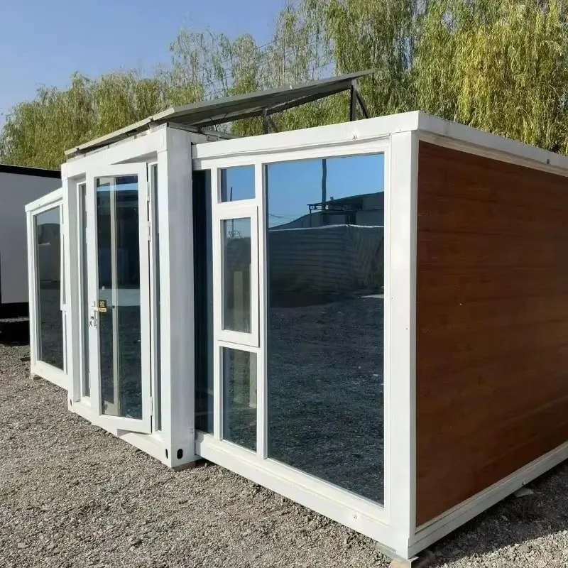 Contenedor plegable de bajo costo, contenedor prefabricado, casa modular moderna móvil de lujo, contenedor expandible, hogar modular para soluciones de vida ecológicas
