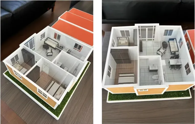 20FT Nueva Casa Contenedor Prefabricada Modular Moderna de Lujo Plegable Móvil Portátil Expandible Turnkey Tiny