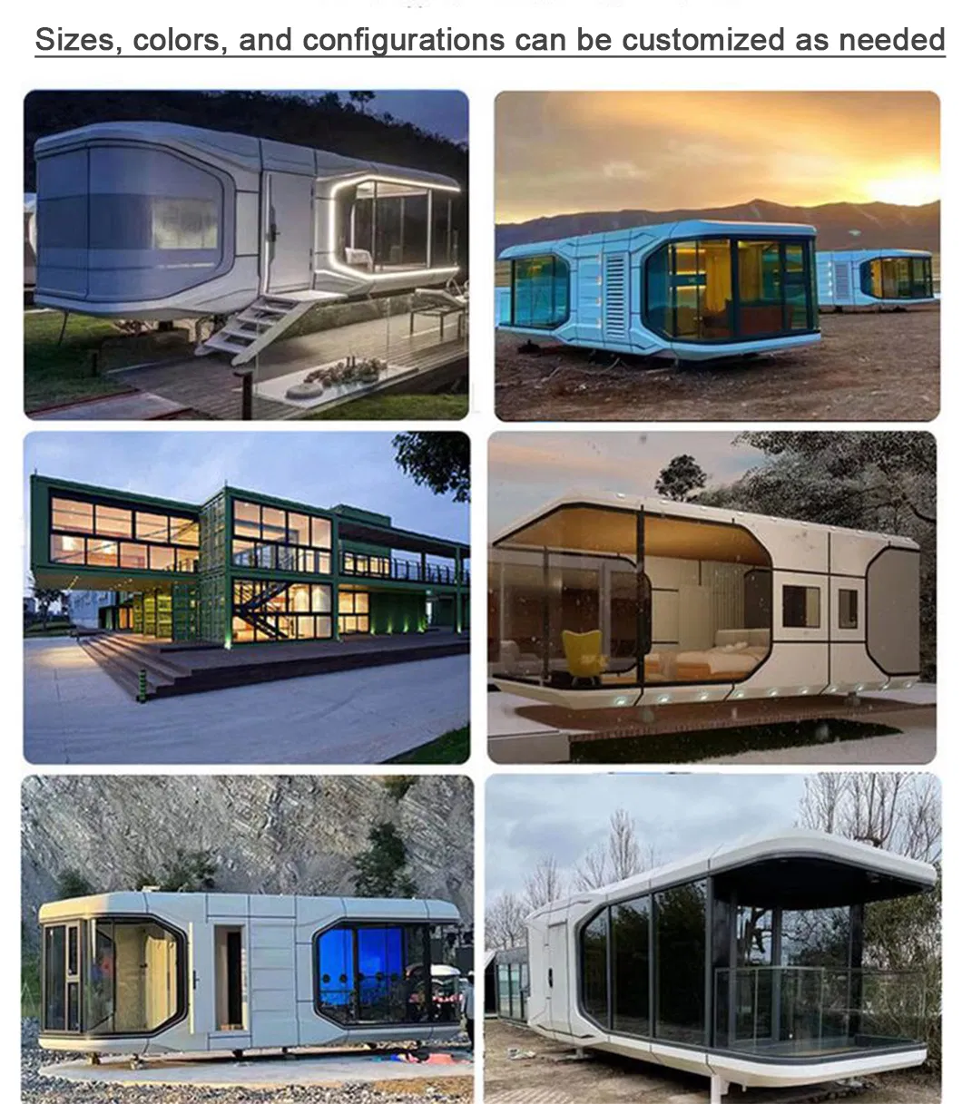 Edificios residenciales de lujo prefabricados utilizados para hoteles, lugares escénicos naturales, etc
