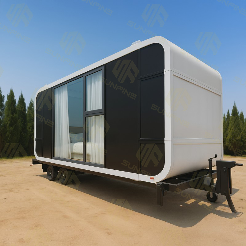 Cabaña de lujo modular prefabricada moderna en venta, hotel prefabricado, exterior móvil
