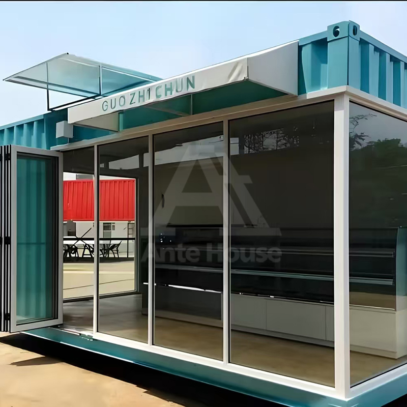 Puerta de acero o aluminio, aislamiento térmico, casas contenedor, casa pequeña
