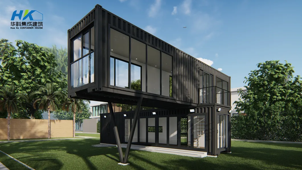 40FT Dos Plantas Lujo Listo Hecho 2-Bedroom Moderno Prefabricado Prefab Modular Envío Vivienda Contenedor Villa Edificio Casa Hogar