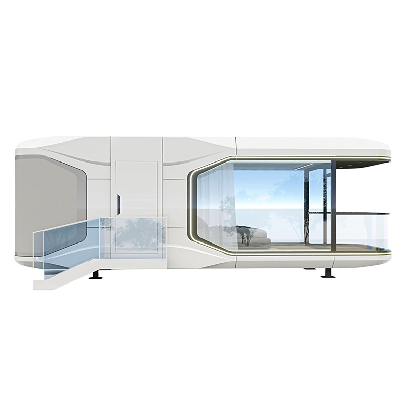 Cápsula de vivienda prefabricada de lujo con aislamiento térmico / casa móvil moderna modular económica preconstruida