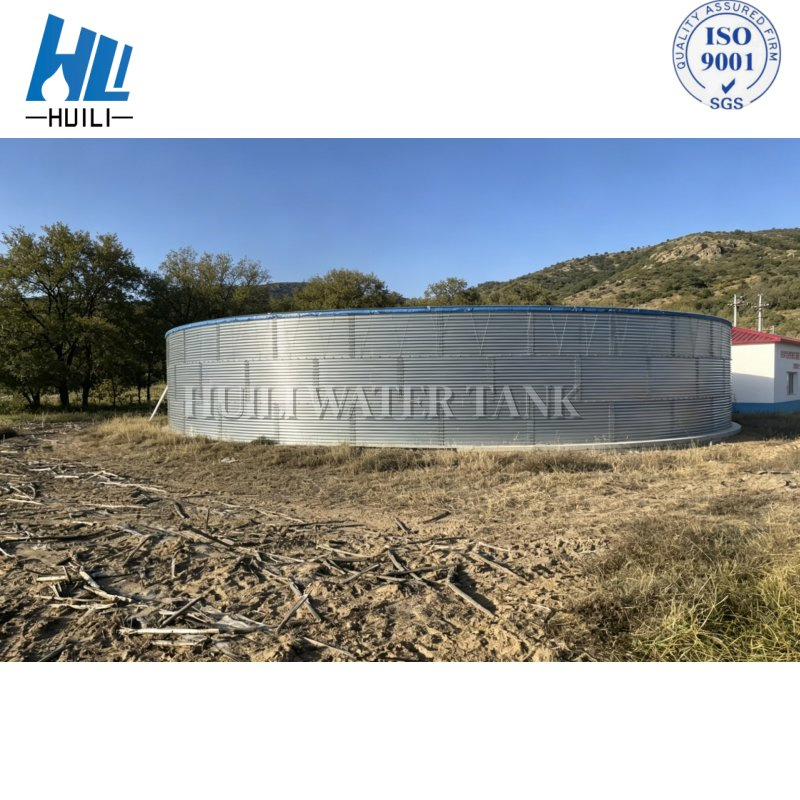 Tanque de agua de acero corrugado industrial personalizado, resistente a la corrosión, con estructura modular para comunidades de villas y residencias de alta gama en Omán