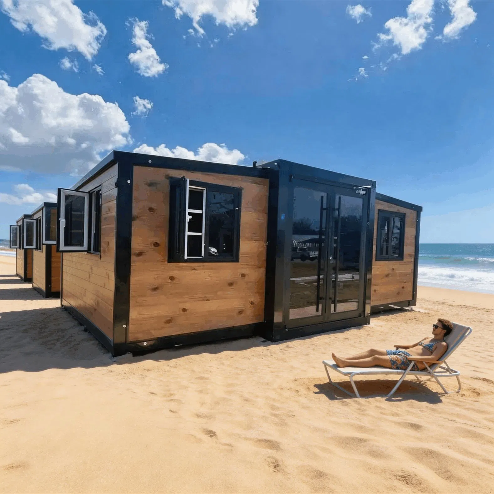 Hogares Modulares de Lujo Portátiles 20FT 40FT Contenedor de Acero Expandible 1-4 Villas Pequeñas de Dormitorio Viviendas Prefabricadas de Lujo