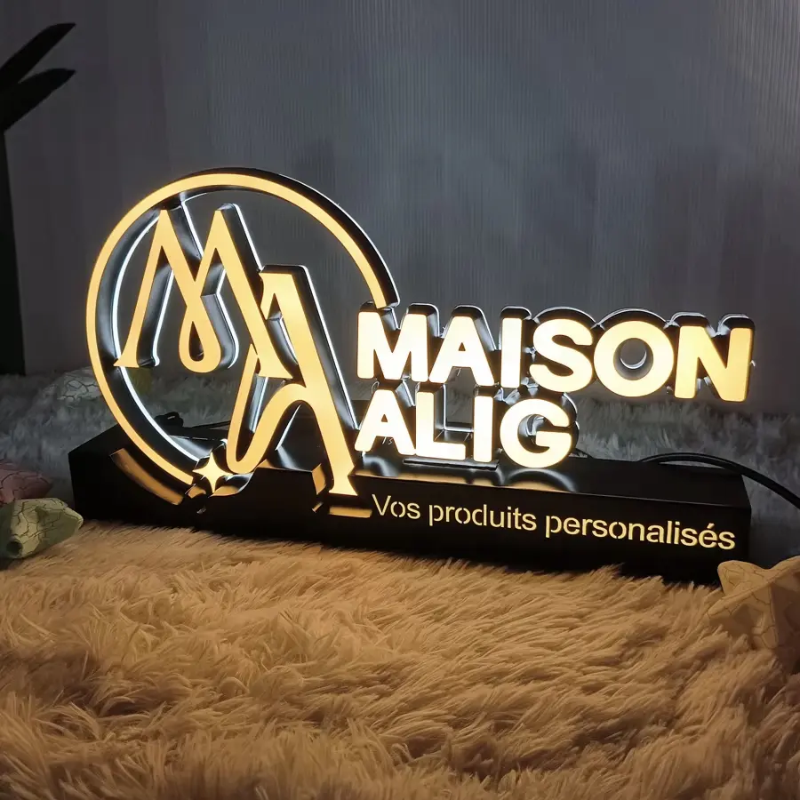 Custom Table Top LED Sign for Office & Exhibitions - China Suppliers & Factory Premium Branding Solution