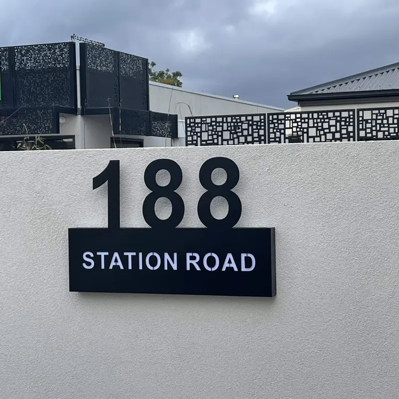 Custom House Apartment Hotel LED Illuminated Room Number Sign