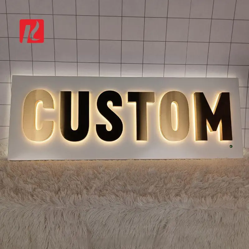 Stainless steel backlit Letters signage