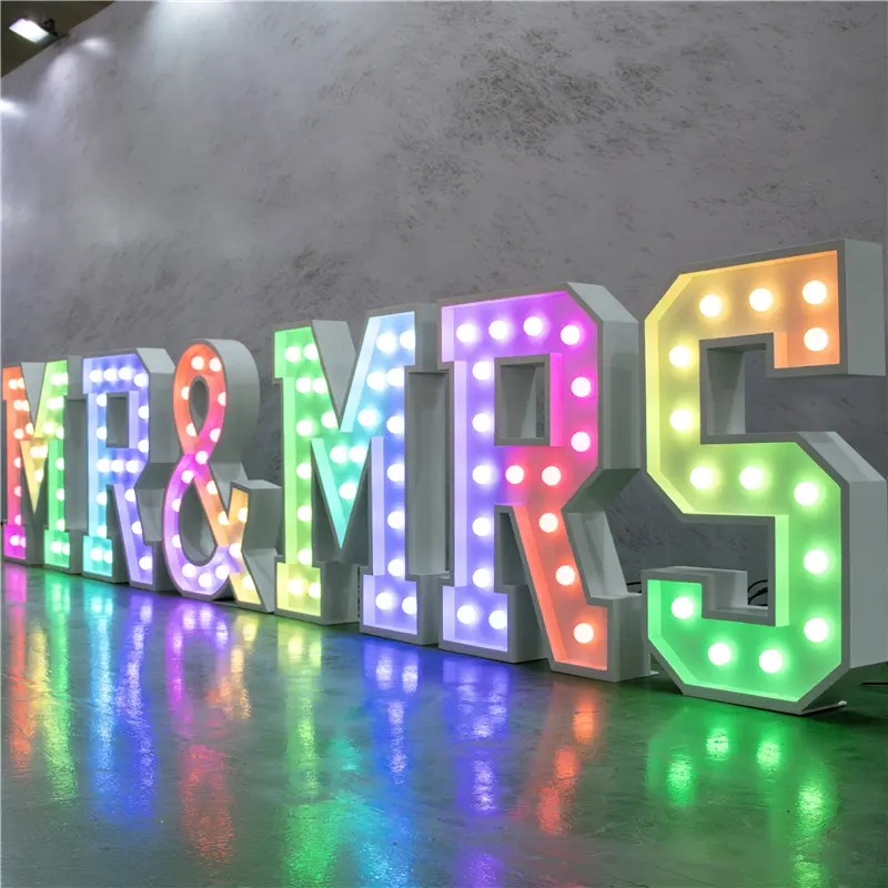 Custom MARRY ME Marquee Letter Bubble Letter Signage Supplier, Factories