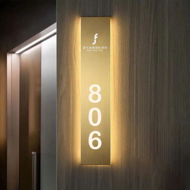 China Factory Suppliers of Custom LED Door Signage - Elegant House Number Plates for Hotels and Commercial Spaces