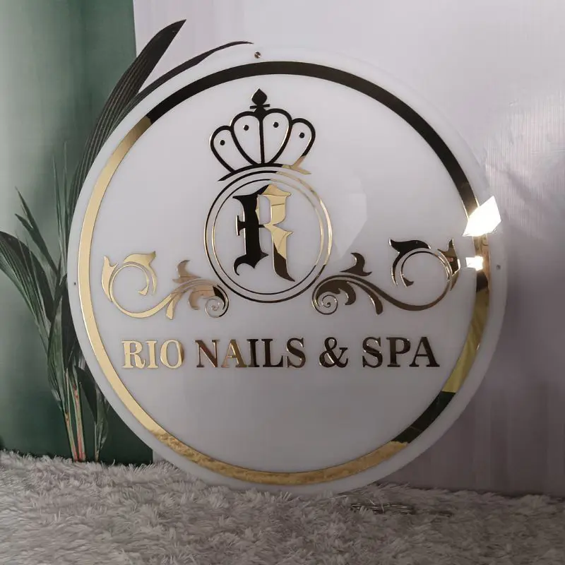 Custom Customized LED Acrylic Gold Mirror Interior Logo Sign from China Suppliers and Factory for Elegant Indoor Décor Supplier, Suppliers