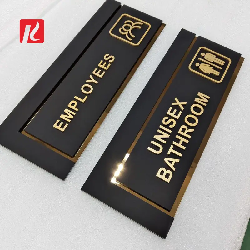 Metal doorplate sign