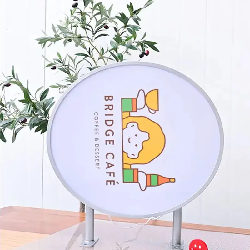 Stainless steel double-sided lightbox