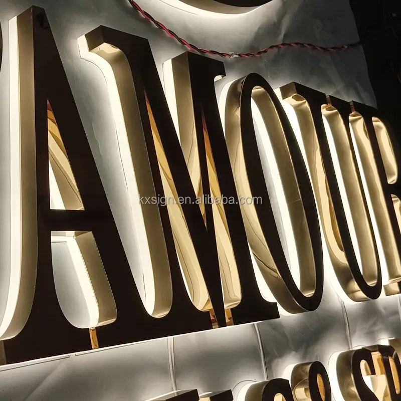 China Customized Stainless Steel Backlit Letters Signage from China Suppliers and Factory for Eye-Catching Shop Decoration Manufacturer, Suppliers