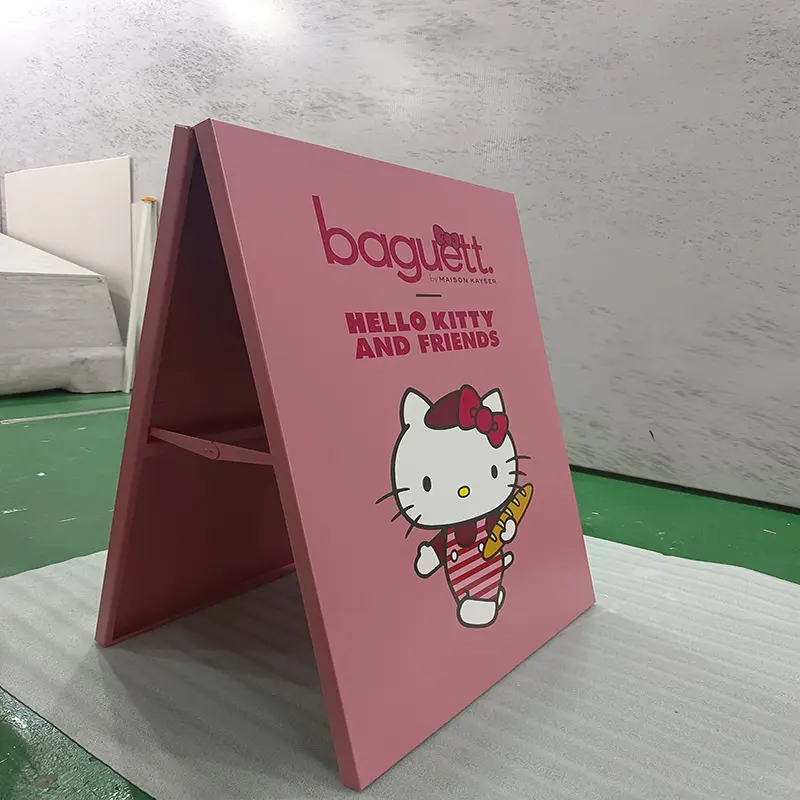 Custom Stainless Steel A-Frame Sidewalk Sign | Double-Sided Sandwich Board