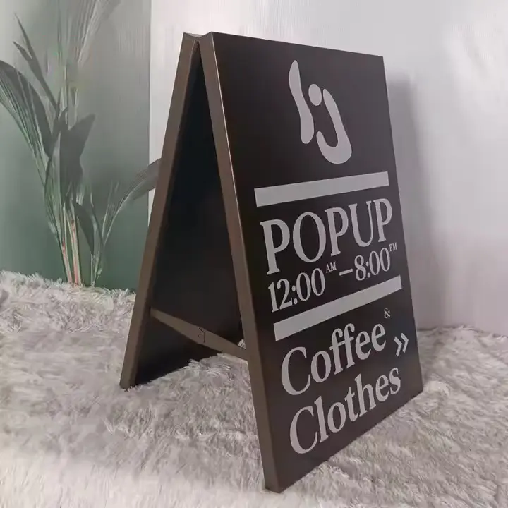 Custom Customized Stainless Steel A-Frame Signage Double Sides Free Standing Advertising Manufacturers, Supplier
