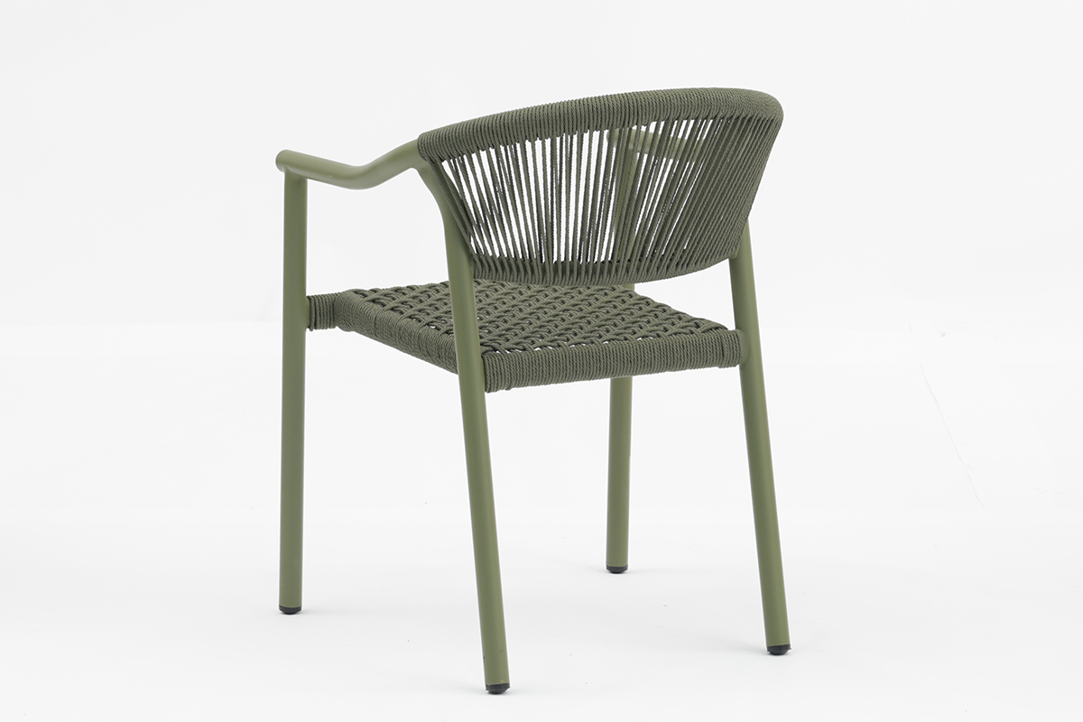 Wooden look rattan chair