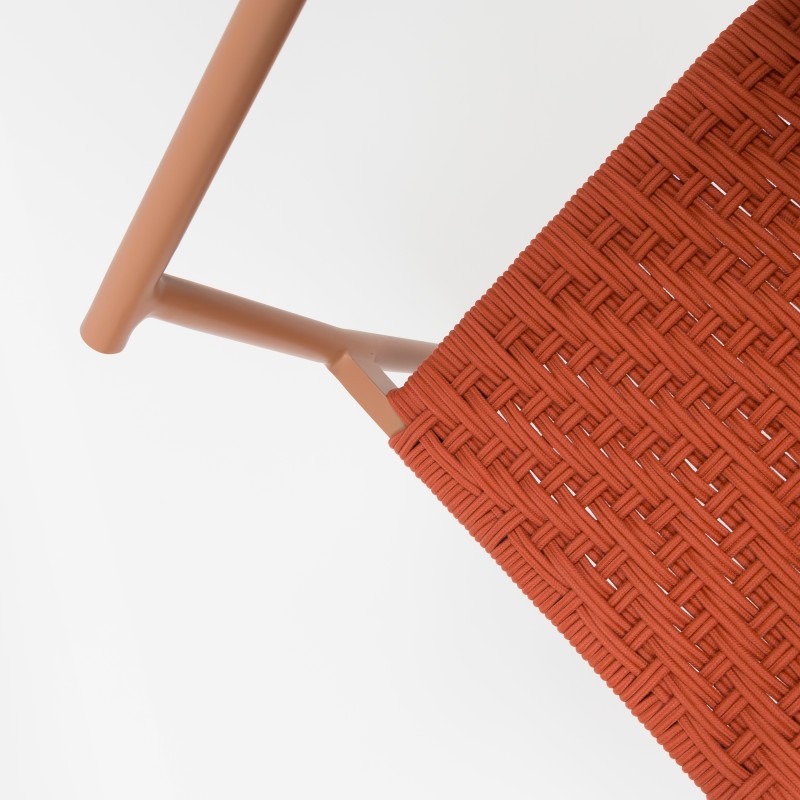 Modern Rope Weaving Patio Side Chair