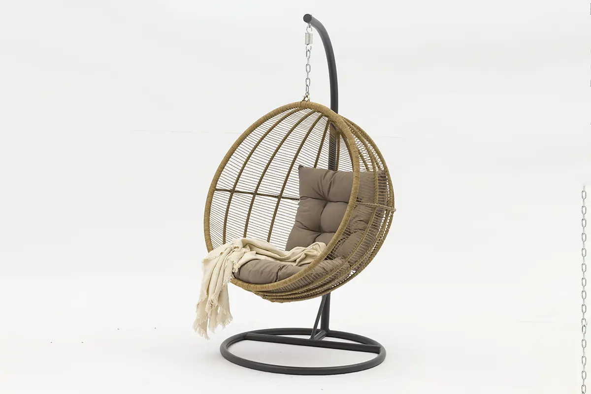 Cheap Luxury Outdoor Hanging Chair – Handmade Wicker Swing with Cushion -AD698011 Factories, Company