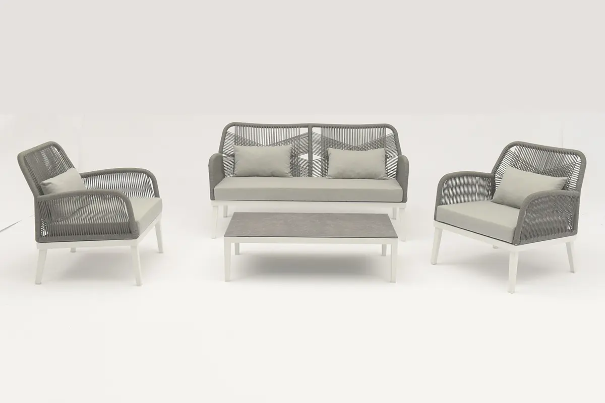 Best Outdoor Alum Rope sofa Chaya 4pcs sofa set Supplier, Factories