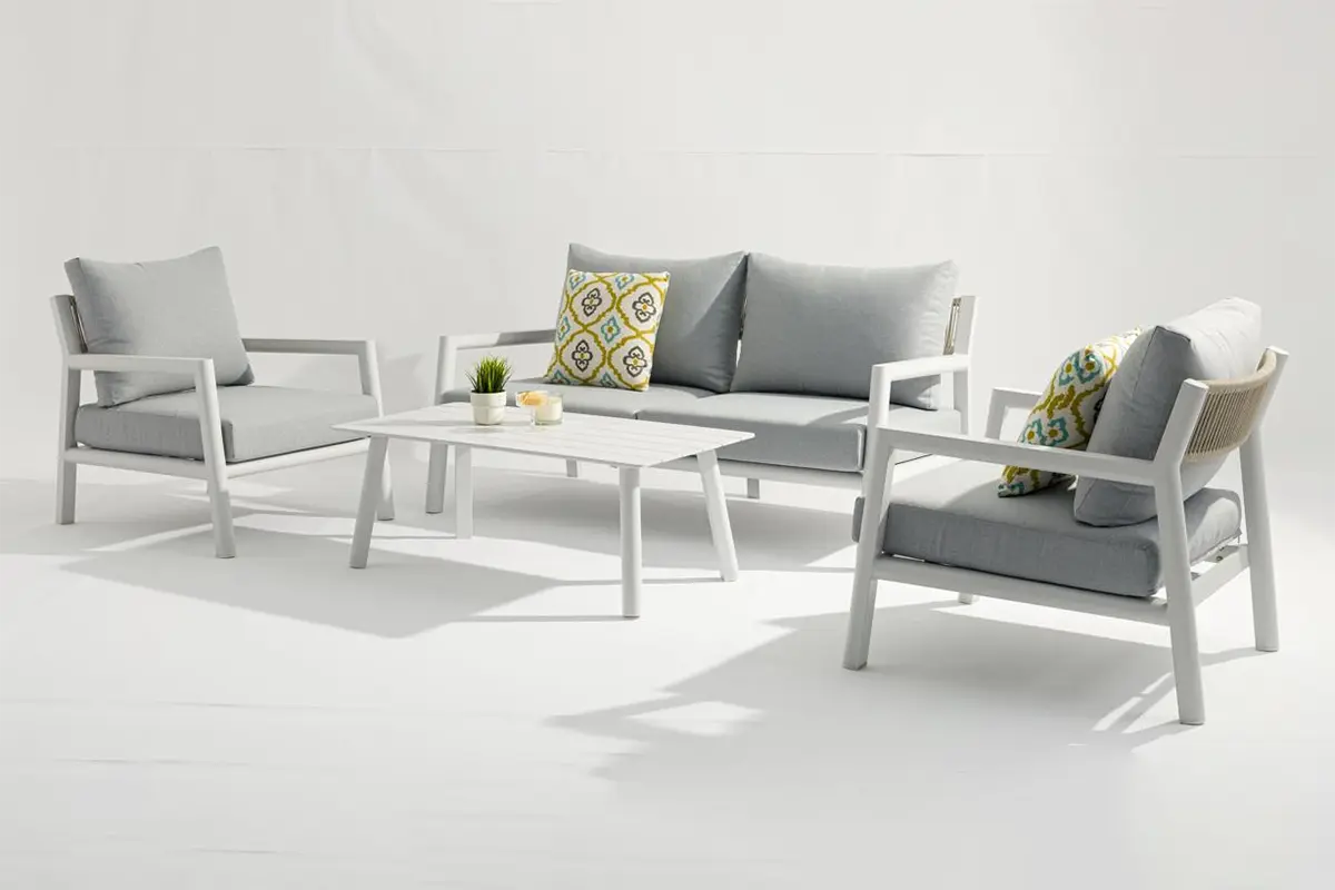 Cheap Outdoor aluminum rope Campion 4pcs set sofa set combines modern design-AD565007-2 Exporter, Pricelist