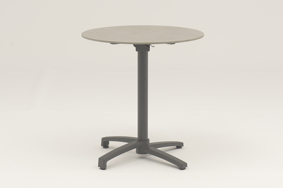 Modern Industrial Round Restaurant Coffee Dinning Metal Table Bases with Ceramic Table Top - AD751014