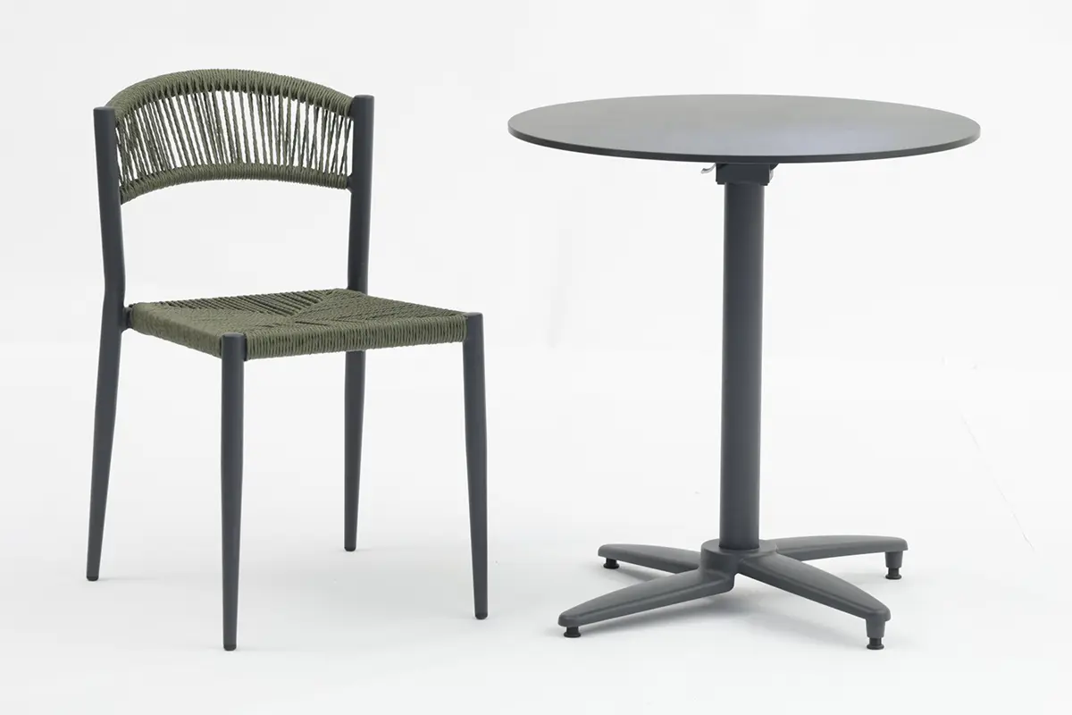 Cheap Metal dining restaurant round or cross shape cast Alum table base With HPL Table Top- AD751017 Supplier, Quotes