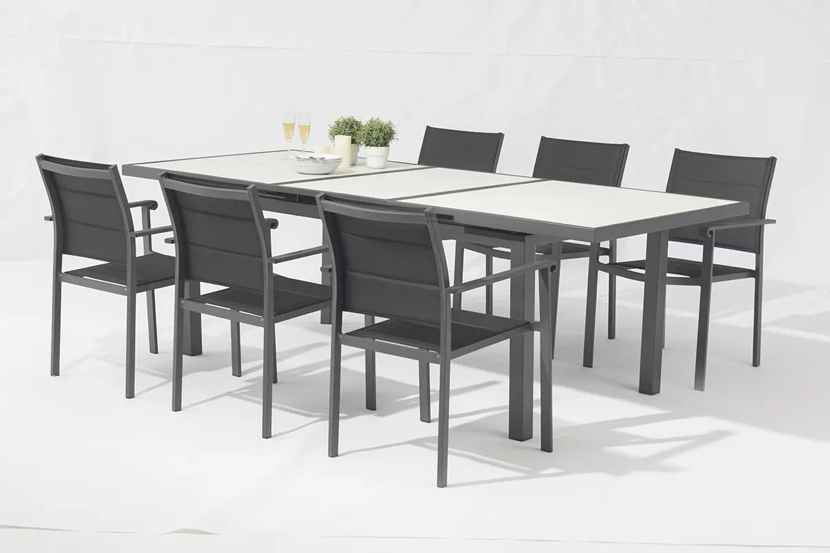 Buy Taisie Stylish Outdoor 7pcs Dining Set: 6 Chairs with Sleek All-Aluminum Table-AD996001 Factory, Company