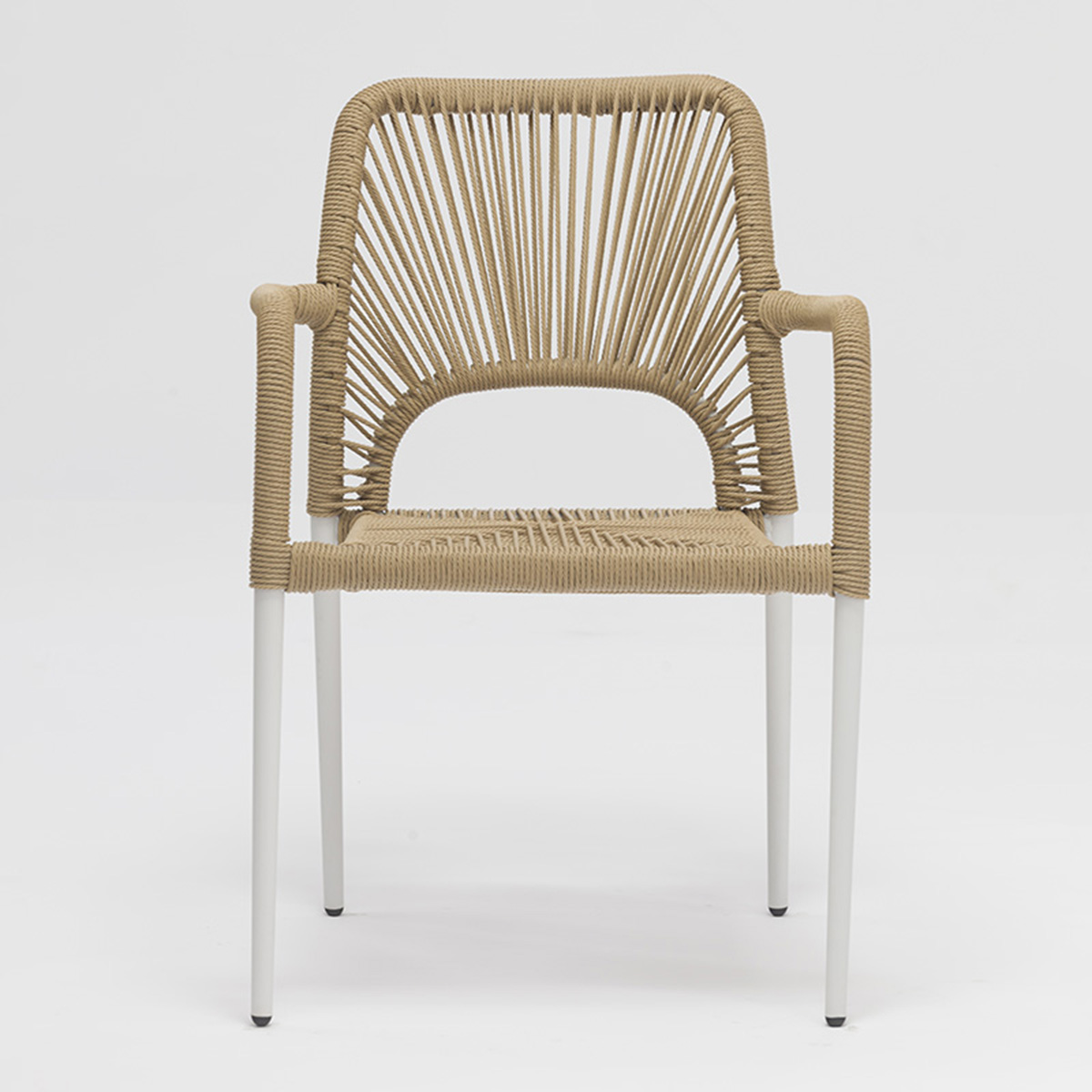 Millet aluminum rattan arm chair detail