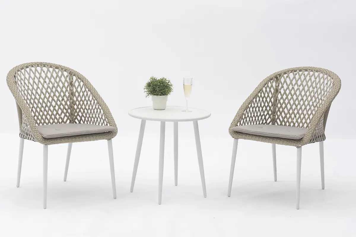 Cheap Balcony Modern Restaurant Furniture Outdoor Rattan Dining Table Set-AD695008-3A Supplier, Product